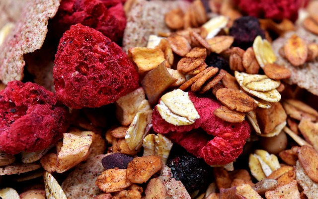 maliny liofilizowane w musli